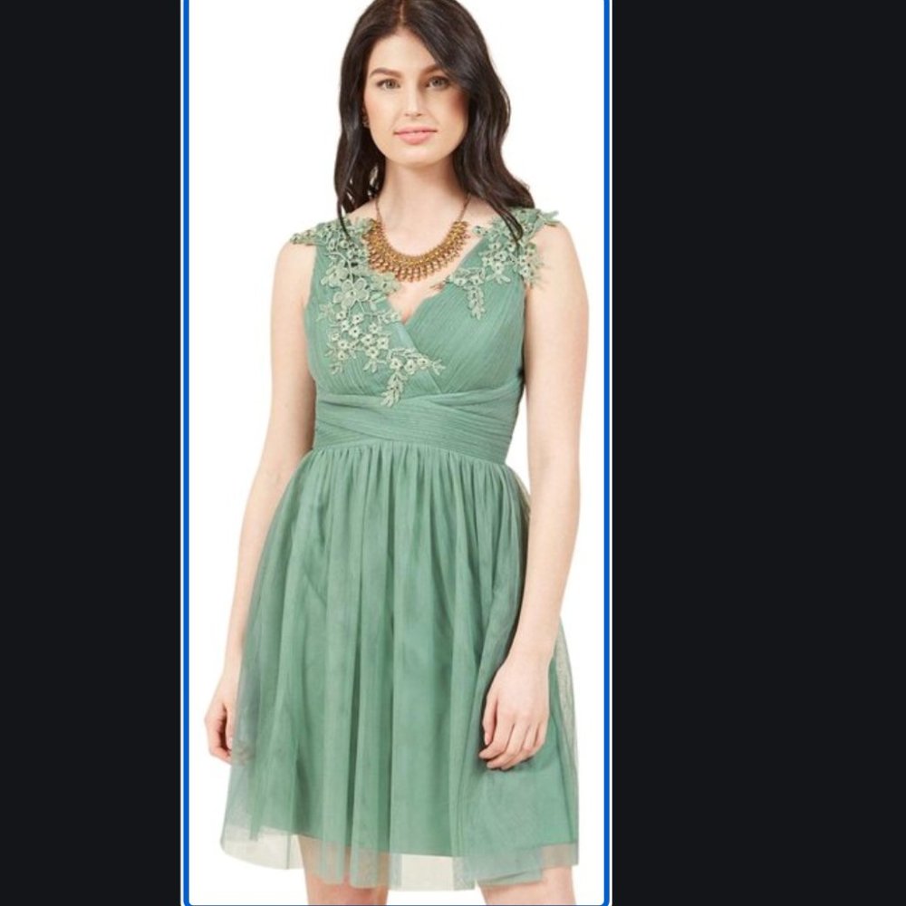 NWOT Modcloth sage green cocktail dress!